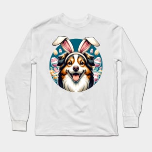 Taiwan Dog Celebrates Easter with Bunny Ears Joy Long Sleeve T-Shirt